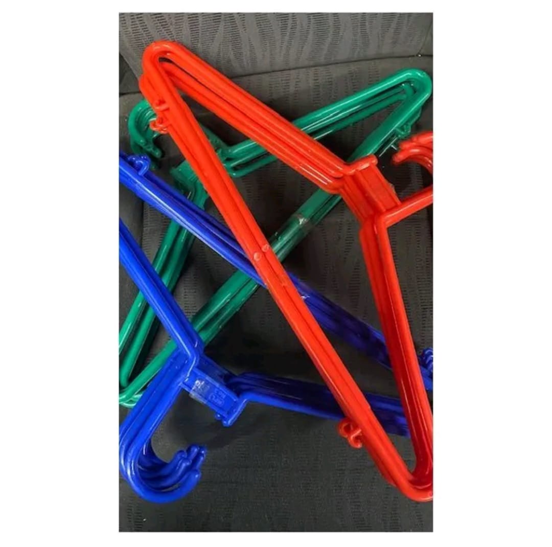 Dozen Plastic Normal Clothes Hangers Organization Tools - Mixed Colors