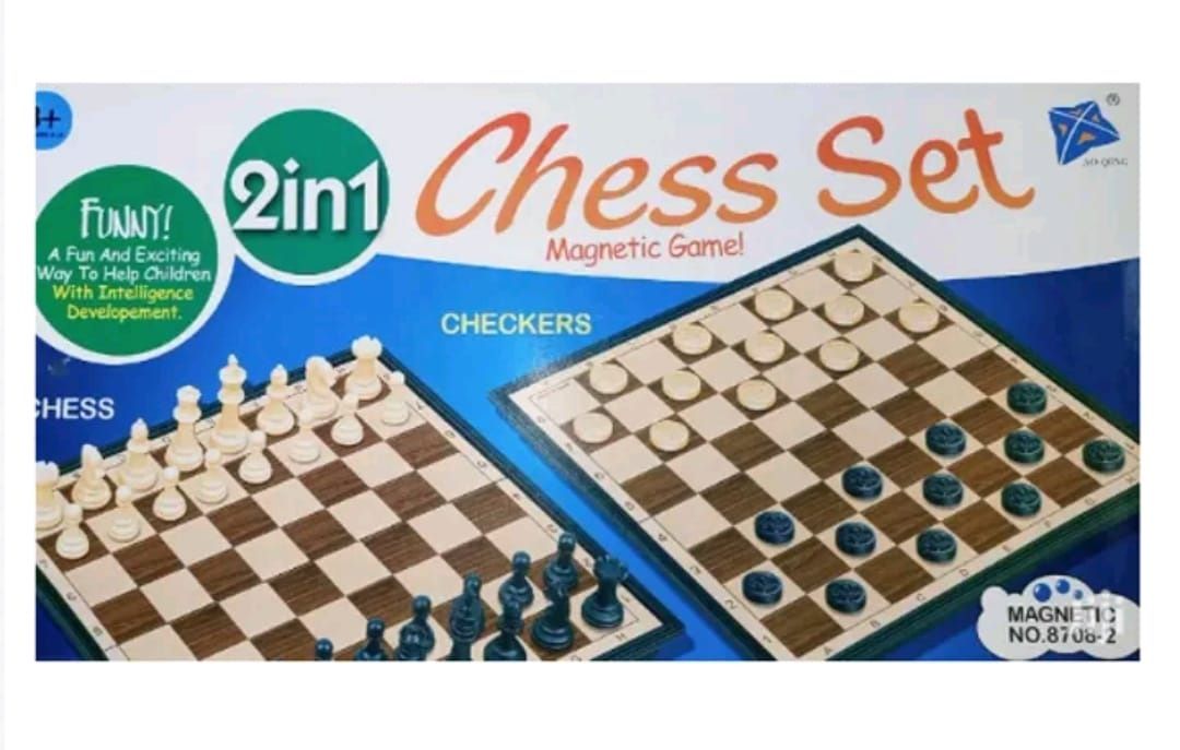 chess game + checkers game 2 in 1 board game checkers/Draught game and chess bag for family and partying brain game