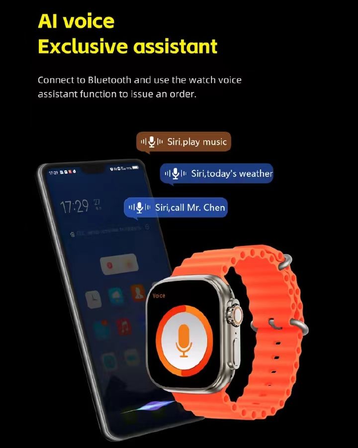 K18 New Smart Watch 2.01 inch Large Screen 8 in1 Strap Smartwatch Suit Waterproof Fitness Tracking Bluetooth Call Smartwatch