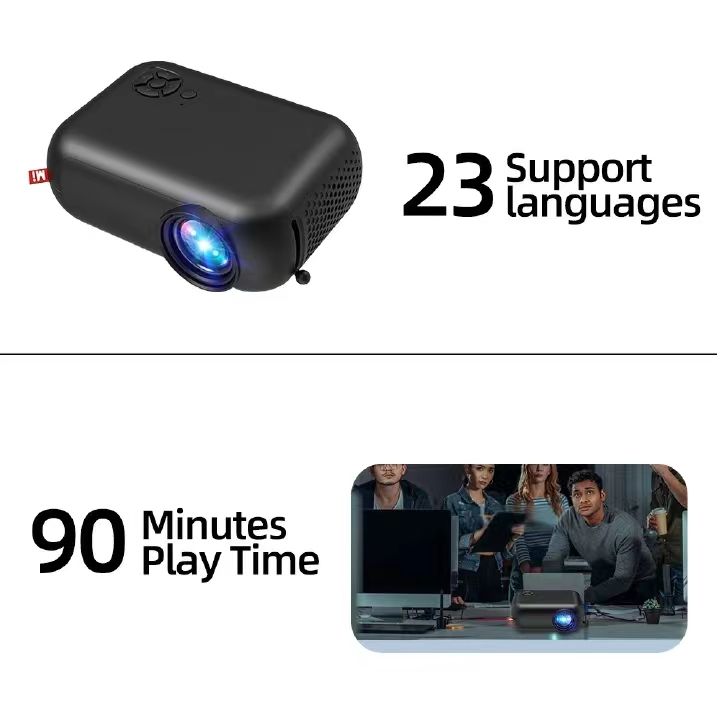 Update Vesrion MINI WiFi Projector Wireless Projector Travel Camping 1080P Projectors 4K 2.4G TV Home Theater Cinema HDMI-compatible Video Support Phone