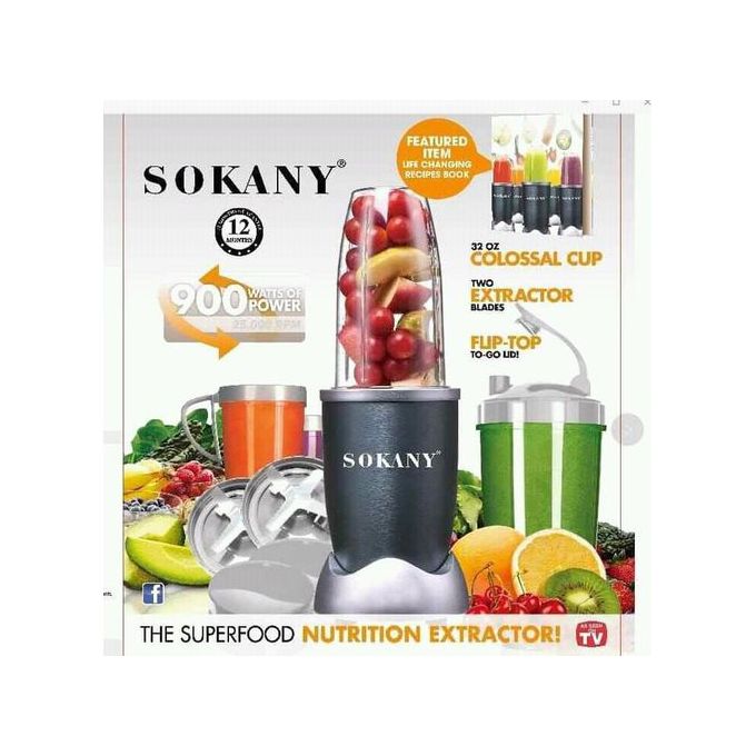 SOKANY NUTRIBULLET NUTRITION EXTRACTOR 900W + FREE EXTENSION
