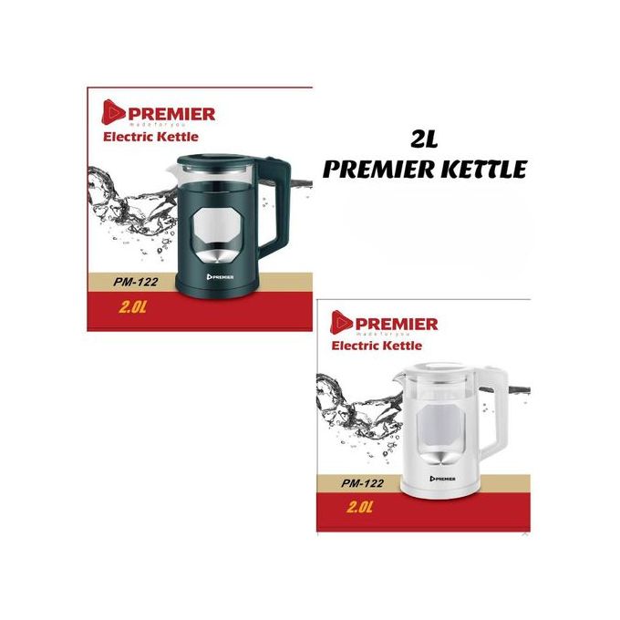 Premier Premium BPA Free Window-Glass Double Wall Design Electric Tea Kettle