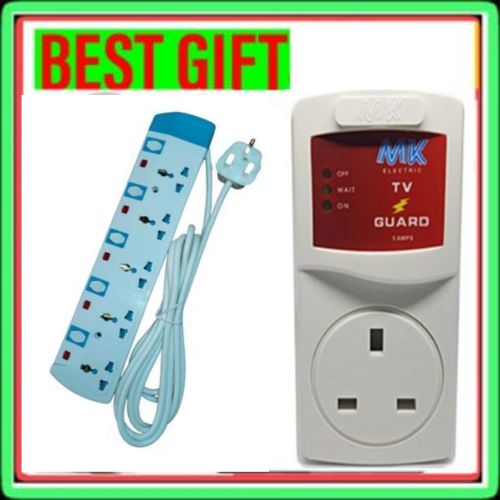 CLEARANCE OFFER MK High And Low Voltage Protector TV Guard + 5WAY POWER KING Extension