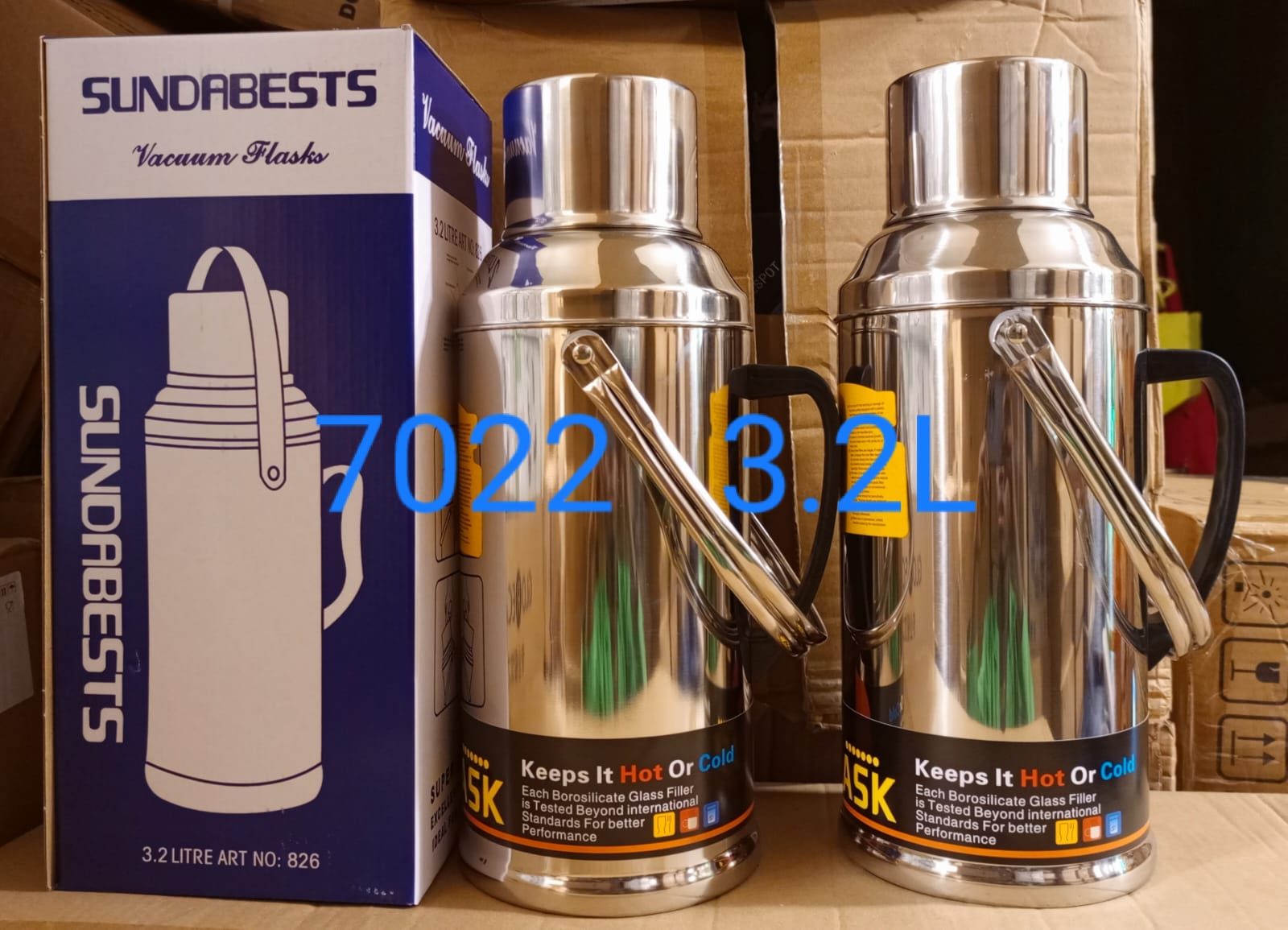 CLEARANCE OFFER High Quality Stainless Steel Thermos Flask - 3.2L -