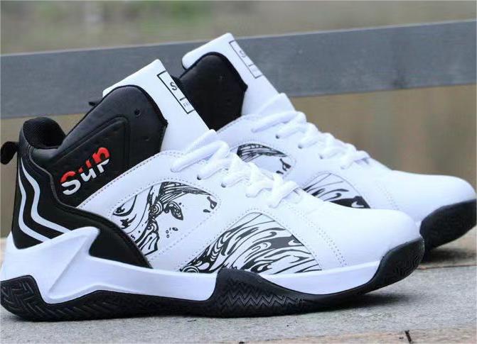 Exquisite Workmanship High Top Men's Non-Slip Sports Basketball Shoes Leather Breathable Fashion All Comfortable Shoes Basketball