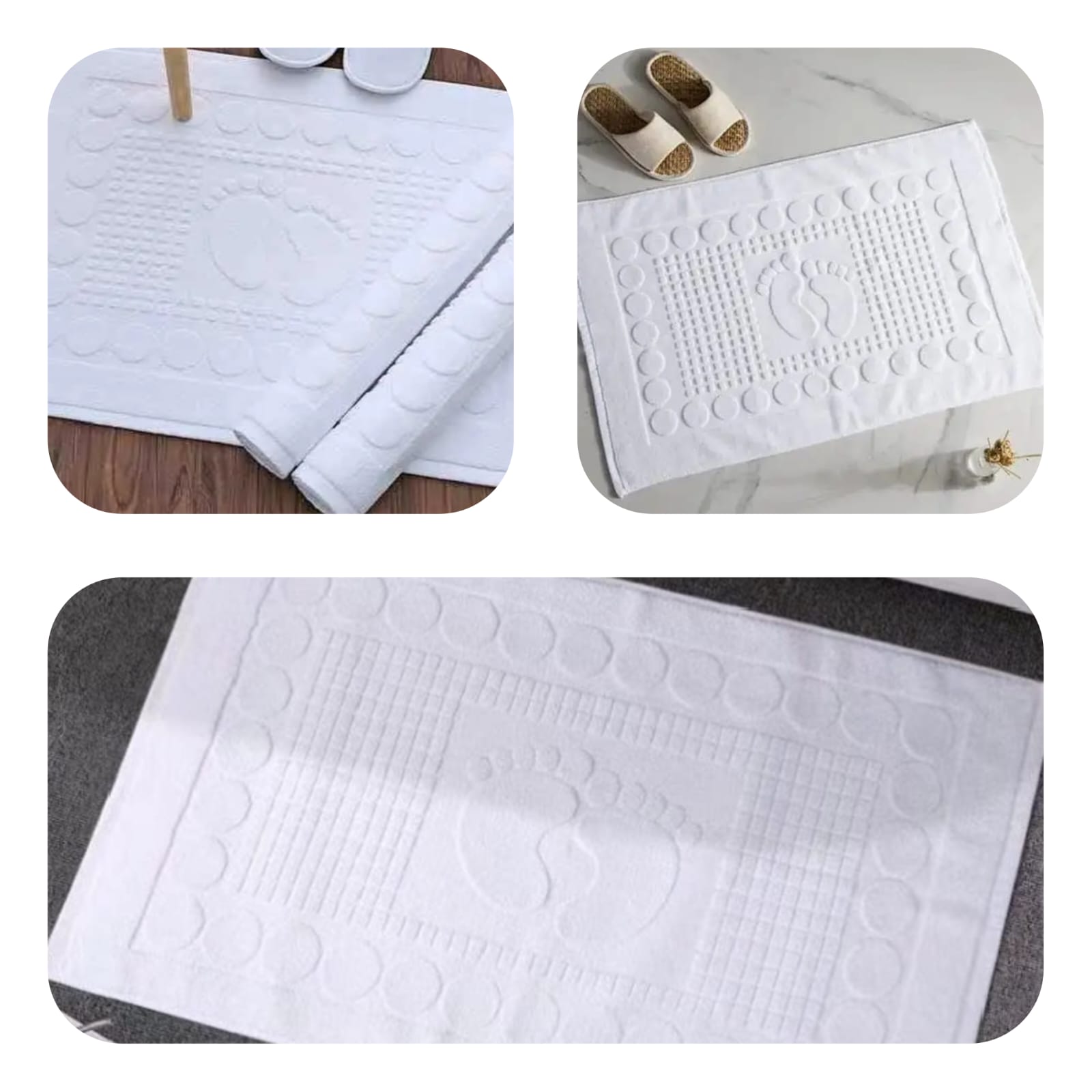 50x80cm White absorbent bathroom bathmats