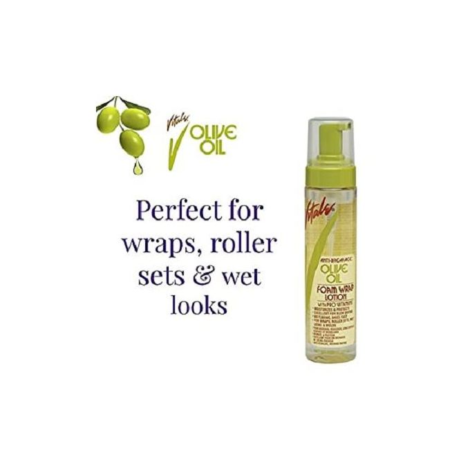 ANTI-BREAKAGE Vitale Olive Oil Foam Wrap Lotion 250ml with pro vitamins for antifrizz, anti breakage