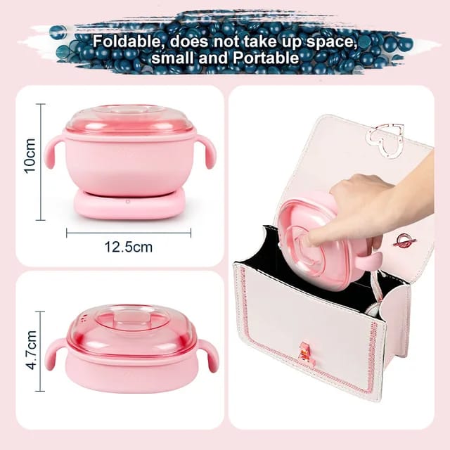 Quality Foldable electric silicone bowl portable proffessional  Wax Warmer And Melting Machine for hair removal