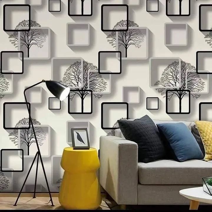 Wall Paper 10m*53cm Wallpaper Flowered with Glue sticker 10M