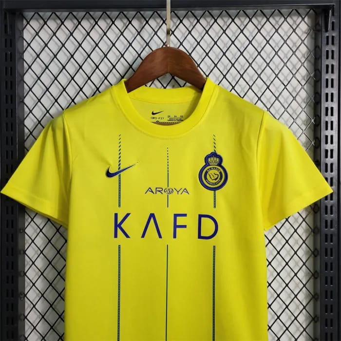 Al-Nassr Riyadh Home Jersey 23/24 Kids Football jersey  Kit 2023 2024 Soccer Team Shirt