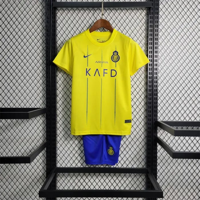Al-Nassr Riyadh Home Jersey 23/24 Kids Football jersey  Kit 2023 2024 Soccer Team Shirt