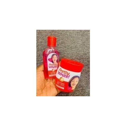 Pretty White SKIN Lightening Body CREAM and oil for Fade Dark Spot and even skin tone
