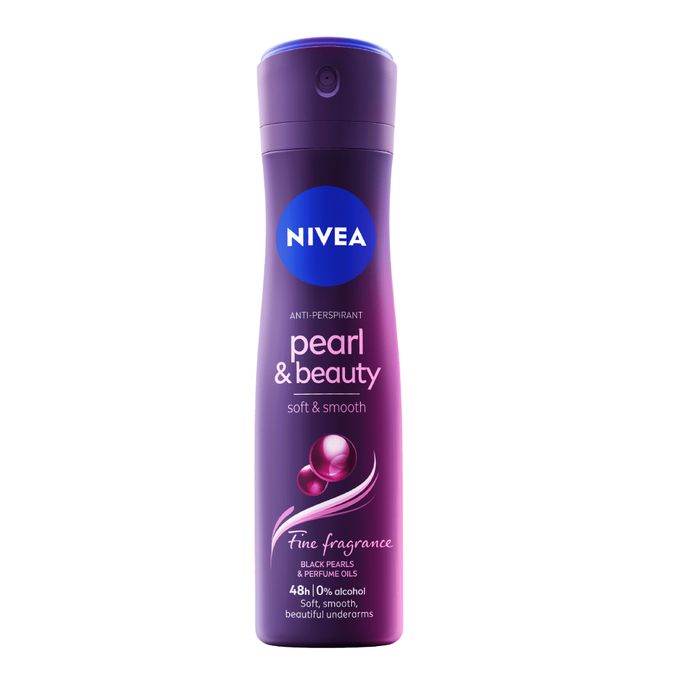 NIVEA Pearl & Beauty Black Pearl Fine Fragrance Anti-Perspirant Spray, 48h - 150ml