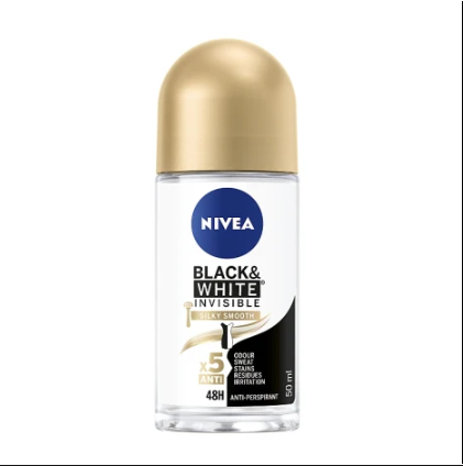Nivea Invisible Black & White Silky Smooth Anti-Perspirant Roll-On Deodorant