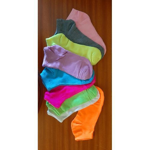 12Pairs Bright Ladies Ankle Socks Neon Casual Happy Socks for Women and Girls Striped Foodie Leaf Dotted Assorted patterns