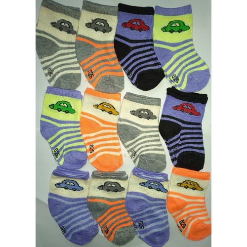 12 Pairs/lot Baby Socks 0-12 Months Assorted