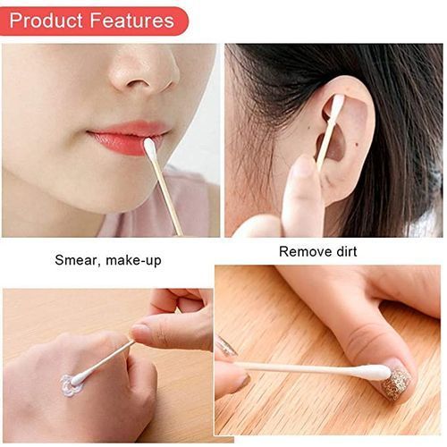3 X 100pcs/pack Bamboo Cotton Buds Cotton Swabs Ear Buds