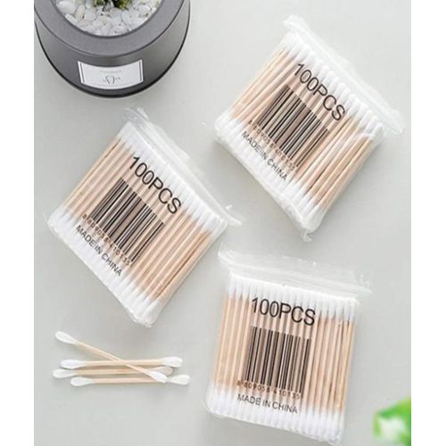 3 X 100pcs/pack Bamboo Cotton Buds Cotton Swabs Ear Buds