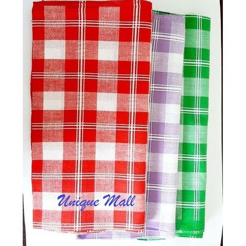 12Pcs Assorted Handkerchiefs Checked 100% Cotton