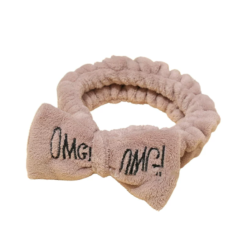 OMG!! Women Beauty Headbands - Microfiber Bowtie Headbands , Comfort to Wash Makeup Shower Facial Skincare Spa Thick Hair Band for Girls