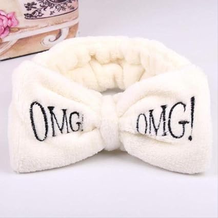 OMG!! Women Beauty Headbands - Microfiber Bowtie Headbands , Comfort to Wash Makeup Shower Facial Skincare Spa Thick Hair Band for Girls