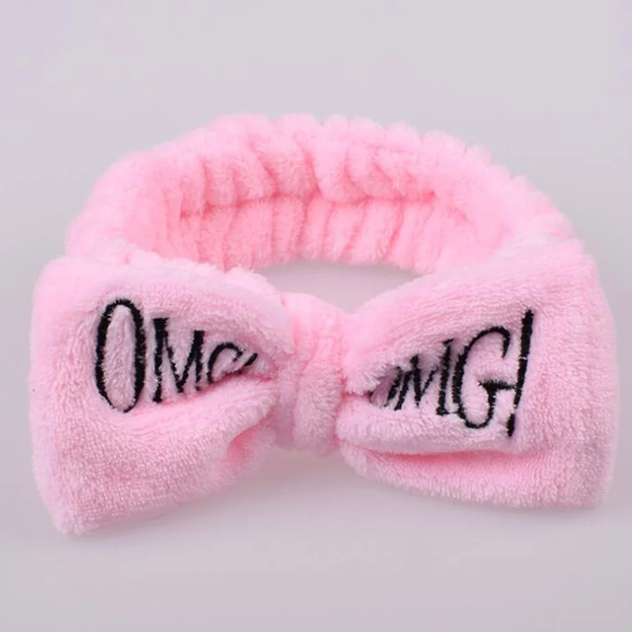 OMG!! Women Beauty Headbands - Microfiber Bowtie Headbands , Comfort to Wash Makeup Shower Facial Skincare Spa Thick Hair Band for Girls