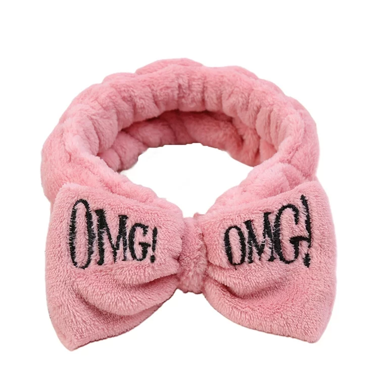 OMG!! Women Beauty Headbands - Microfiber Bowtie Headbands , Comfort to Wash Makeup Shower Facial Skincare Spa Thick Hair Band for Girls