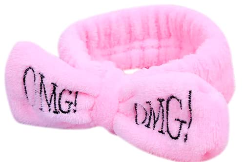 OMG!! Women Beauty Headbands - Microfiber Bowtie Headbands , Comfort to Wash Makeup Shower Facial Skincare Spa Thick Hair Band for Girls
