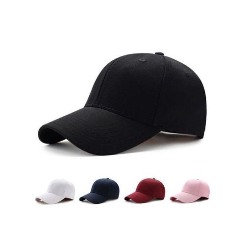 5 Plain Colour Adjustable Baseball Caps Assorted