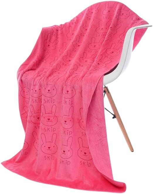 Baby Bath Towel 3Pcs Set  with Microfibre Print, Soft, Absorbent Towel Set for Daily Use, 70 x 140 cm + 36 x 74 cm + 25 x 25 cm