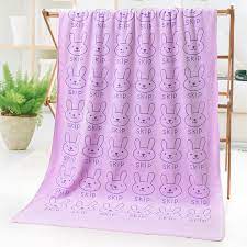 Baby Bath Towel 3Pcs Set  with Microfibre Print, Soft, Absorbent Towel Set for Daily Use, 70 x 140 cm + 36 x 74 cm + 25 x 25 cm