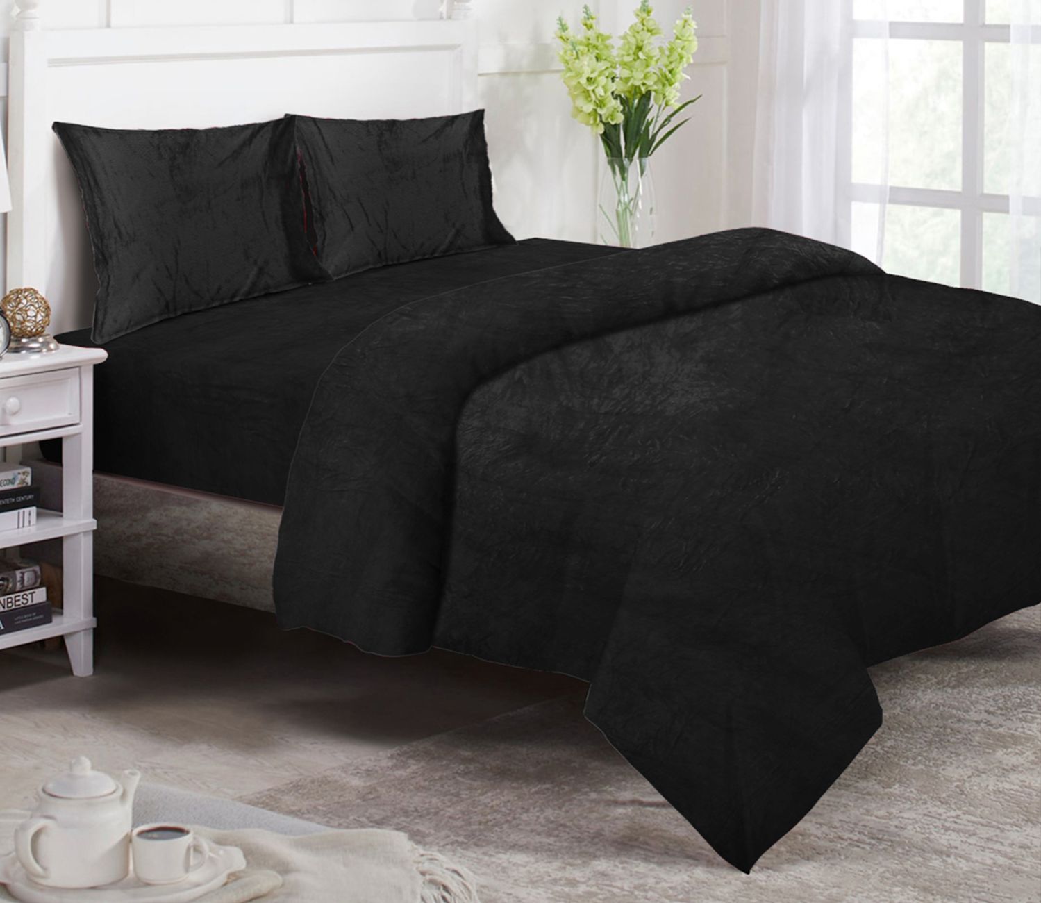 Super Warm Heavy Soft Woolen White Duvet Blanket - Fluffy White Duvet