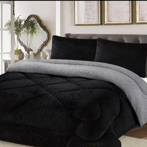 Super Warm Heavy Soft Woolen White Duvet Blanket - Fluffy White Duvet