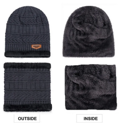 Fashion Winter Warm Beanie Hat & Scarf Set
