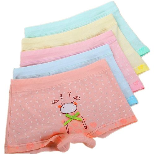 Girls' Boyshort Assorted Print Underwear Kids Panties Comfort Boxer Briefs Hot Pants Pack Of 6