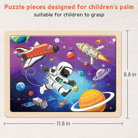 Wooden Puzzle for Kids Ages 4-6,4Packs, 60 PCs Jigsaw Puzzle Preschool Educational Toys Gifts for Children