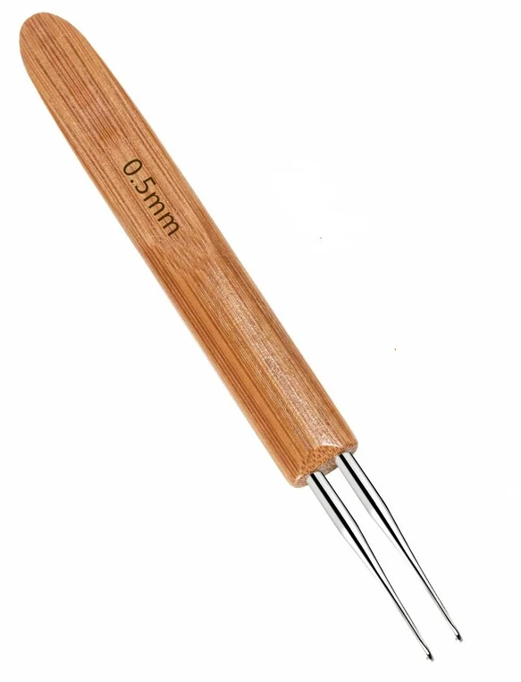 Wooden Hook Crochet for Dreadlocks Hair Needle 1/2/3 Head Tips
