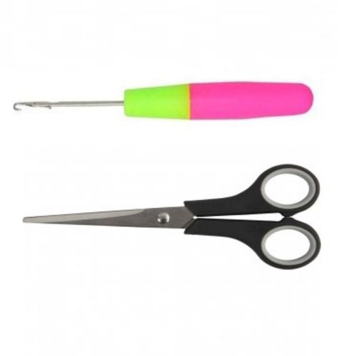 1Pc Crochet Latch Hook Multipurpose Crochet Needle + 1 Pair  Scissors