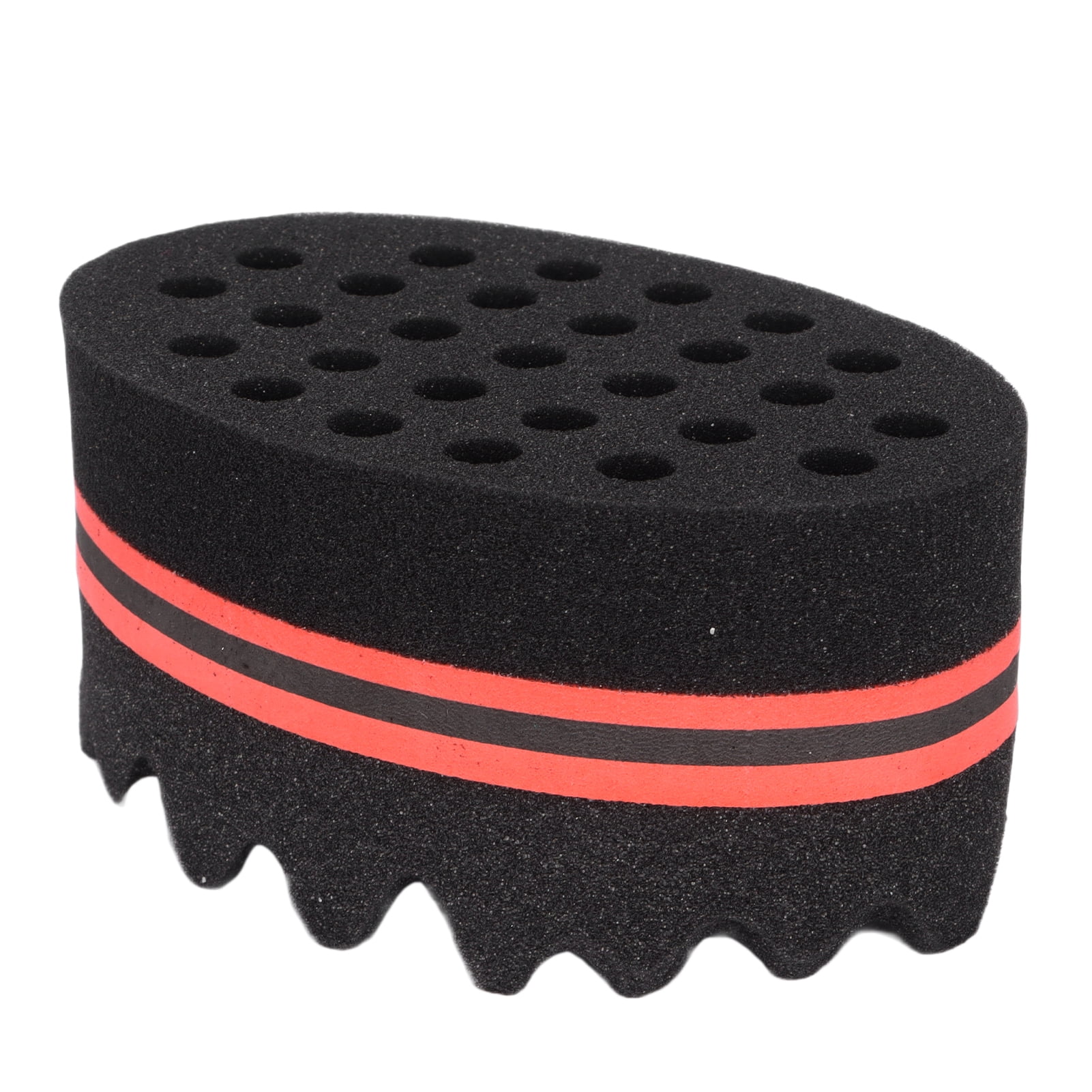 Curly Hair Styling Sponge Brush Double Sided Sponge Brushes Multi-holes Side Braid Twist Hair Curl Wave hair brush for Afro - Medium