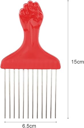 Fist Afro Metal Comb Wide Toothed Comb, Assorted Colours