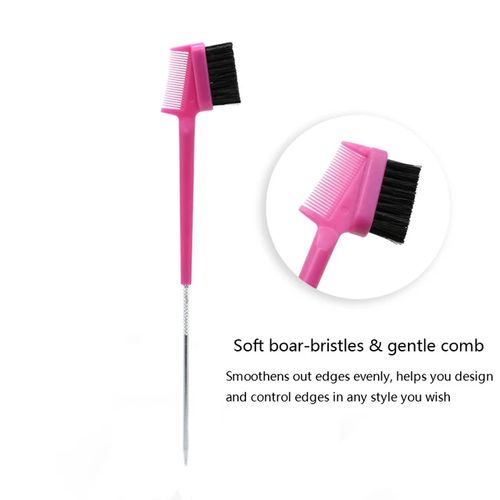 3-in-1 Edge Brush And Comb With Pintail - Assorted Colour