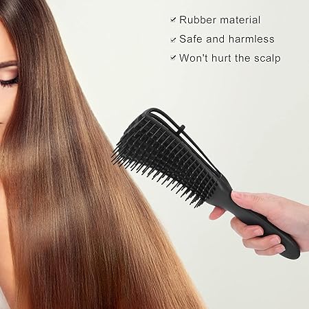 Silicone Detangling Brush, Curly Hair Detangling Comb, Hair Detangler For Natural Hair