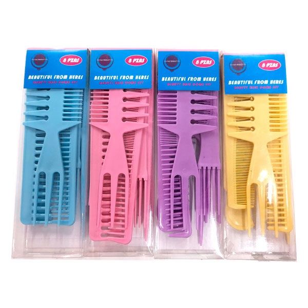8Pcs/set Portable Comb Set For Both Home And Professional Use