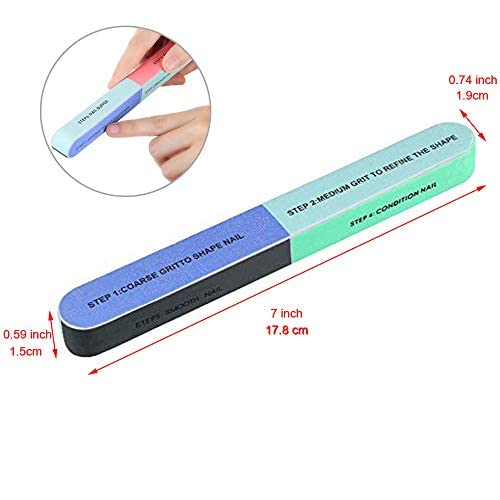 Foot File Callus Remover - Multi Purpose 4 in 1 Feet Pedicure Tools with Foot Scrubber, Pumice Stone, Foot Rasp and Sand Paper for Home Foot Care with Nail Brush & Buffer