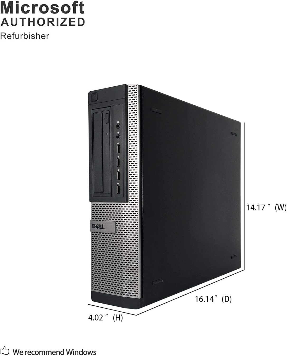 Dell Optiplex 7010 Business Desktop Computer Intel Quad Core i5-3470 3.2GHz, 16GB RAM, 2TB HDD, USB 3.0, DVDRW, Windows 10 Professional (Renewed)