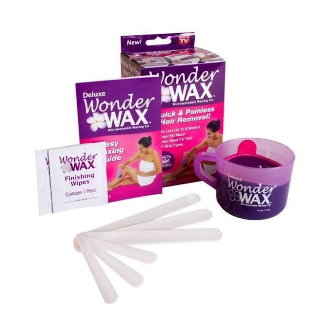 Deluxe Wonder Wax Instant Painless Hair Removal Microwaveable Waxing Kit(Sticks to Hair, not to Skin)Quick and Painless Removes Hair for upto 8 Weeks