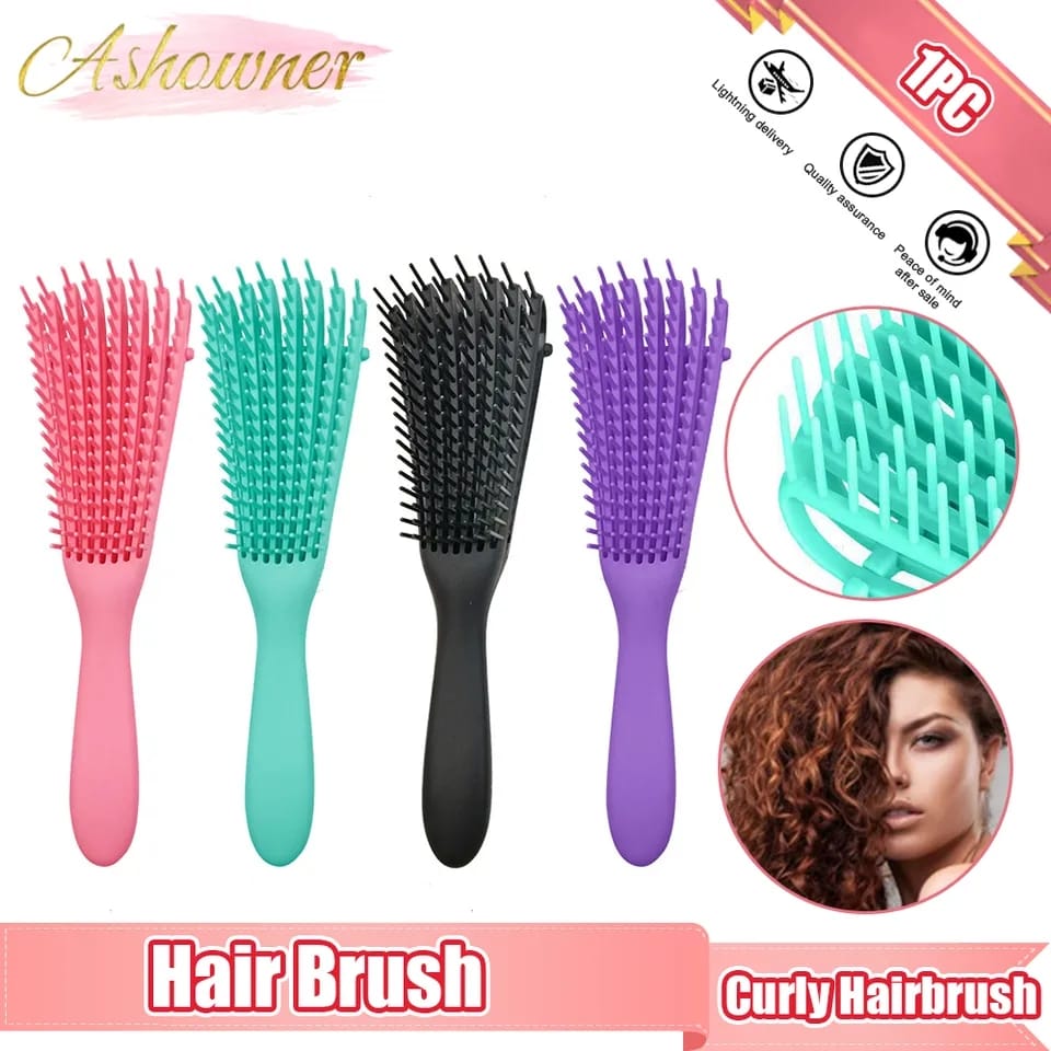 Detangling brush ,make combing hair an easy business .No chipping off the hair ,straightens and no pain when combing hair. Available