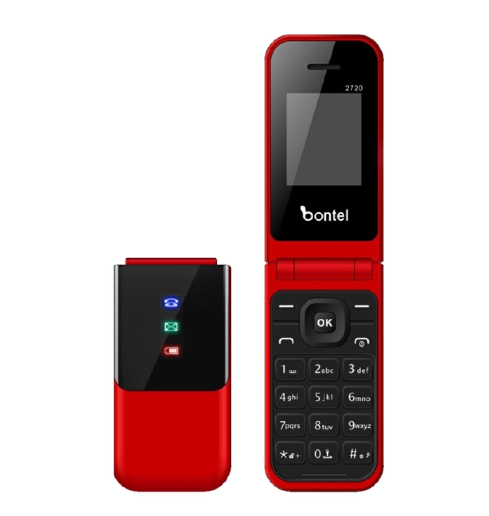 (ON OFFER) BONTEL 2720 1.77" DISPLAY FLIP PHONE DUAL(TWO) SIM CARD SLOT MP3,MP4,FM RADIO FLASH TORCH BATTERY 1000MAH FEATURE PHONE KABAMBE