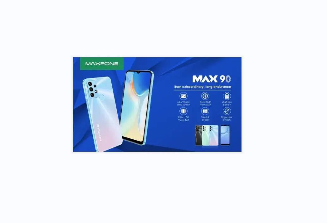 NEW MAXFONE MAX 90 ON OFFER SMART PHONES 6.26'' BATTERY 4050MAH TWO SIM CARD/DUAL SIM REAR FINGERPRINT STORAGE 8GB ROM 1GB RAM CHEAP/AFFORDABLE SMART PHONE MOBILE