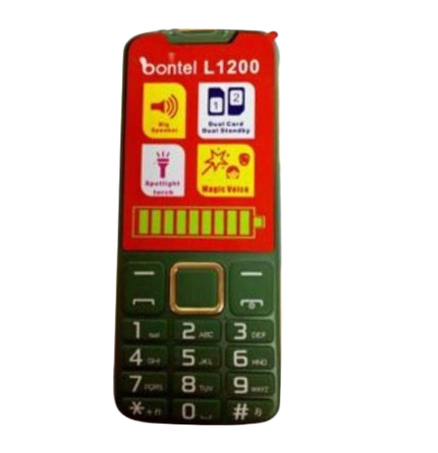 BONTEL L1200 1.77" DUAL SIM-TWO SIM CARD SLOT SCREEN DISPLAY BATTERY 1000 MAH BIG TOUCH KABAMBE/KATULULU/MULAKA MWIZI FEATURE PHONE